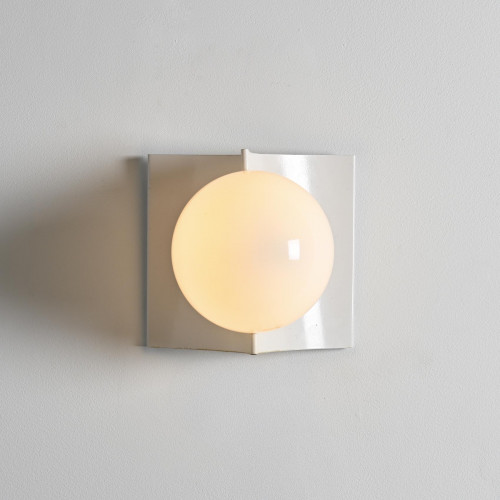 Wall Lamp in Opaline Glass, Circa 1970