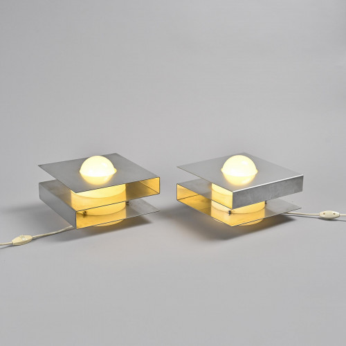 Pair of table lamps model 1036 by Guy Bertrand, Disderot circa 1969