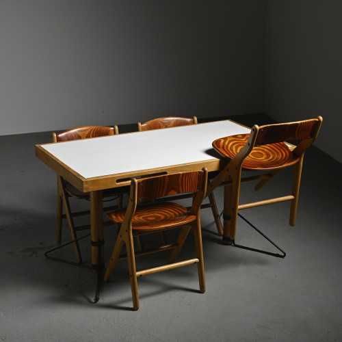 Dining Set by Marc Held for Bessière, IBM Montpellier 1983
