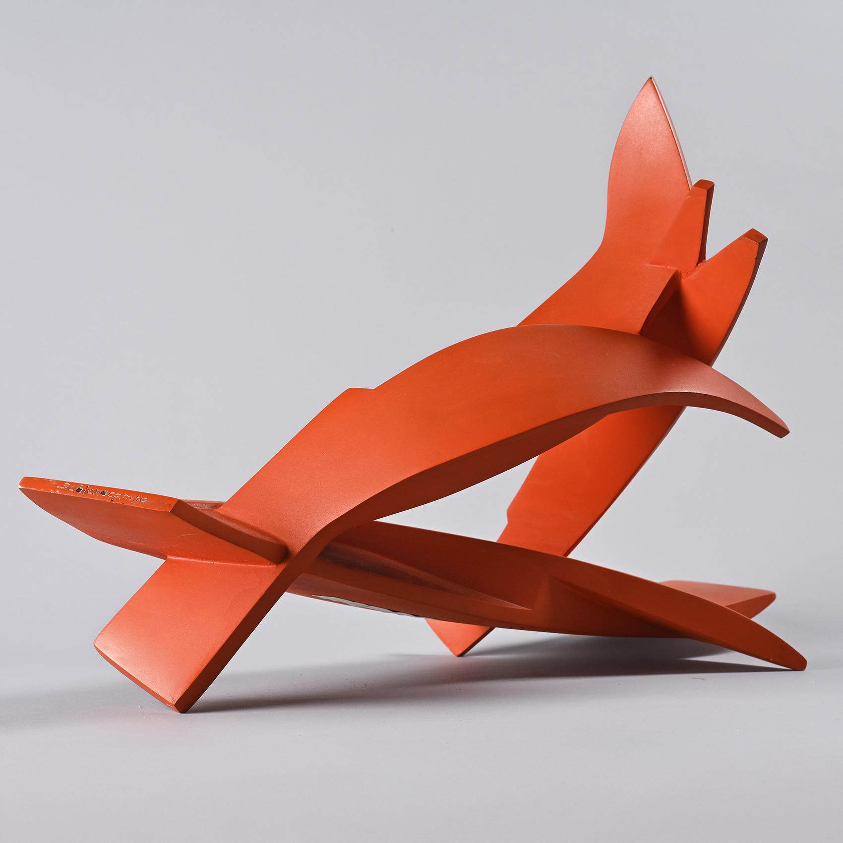 Abstract sculpture by Paolo Schiavocampo, circa 1970