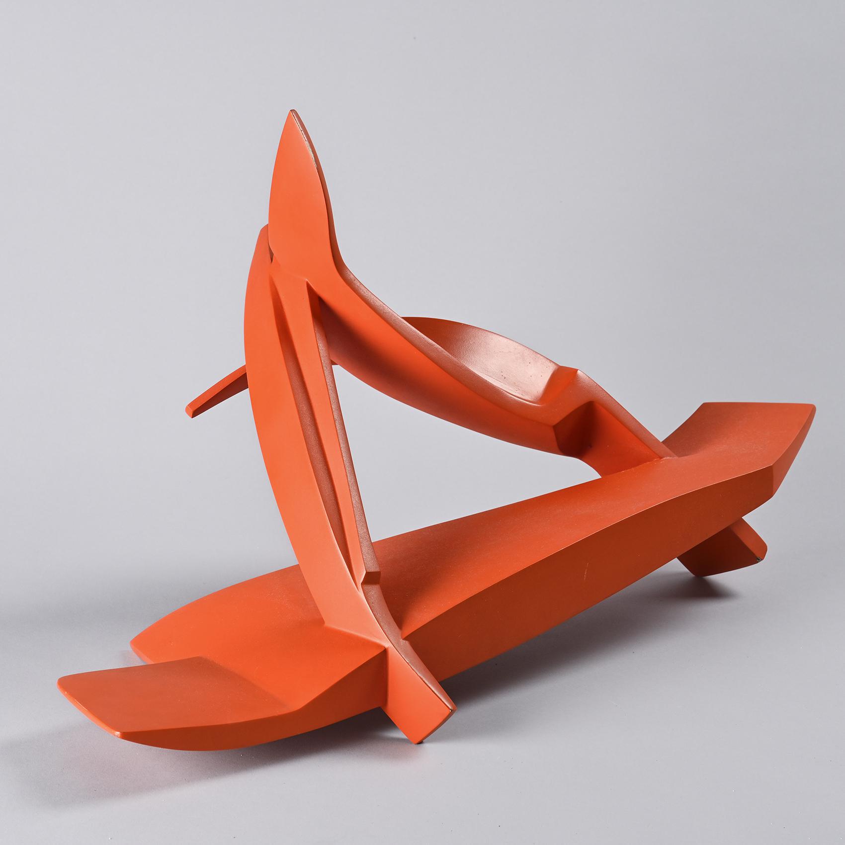 Abstract sculpture by Paolo Schiavocampo, circa 1970