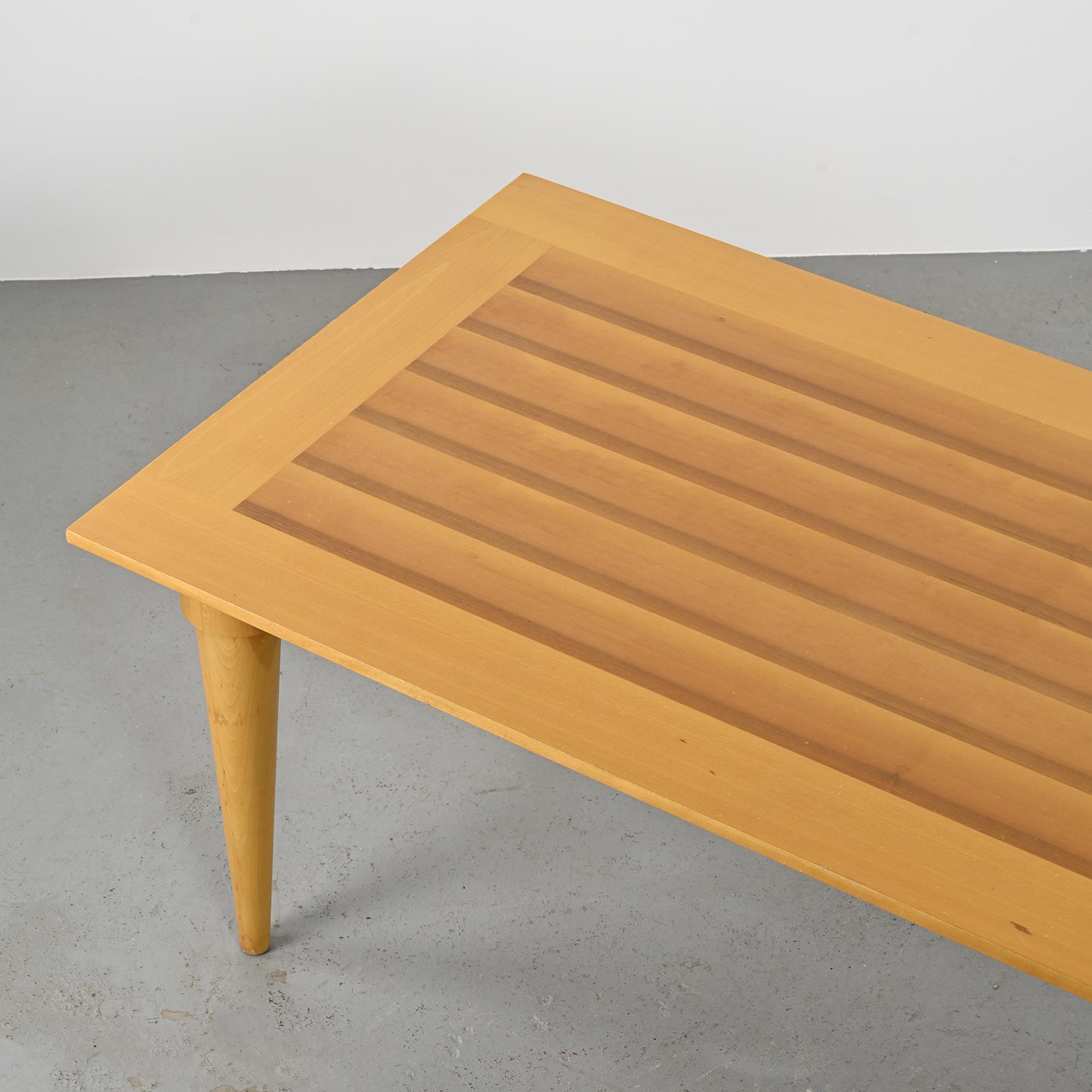 Design Solid Beech Dining Table, Driade circa 1980