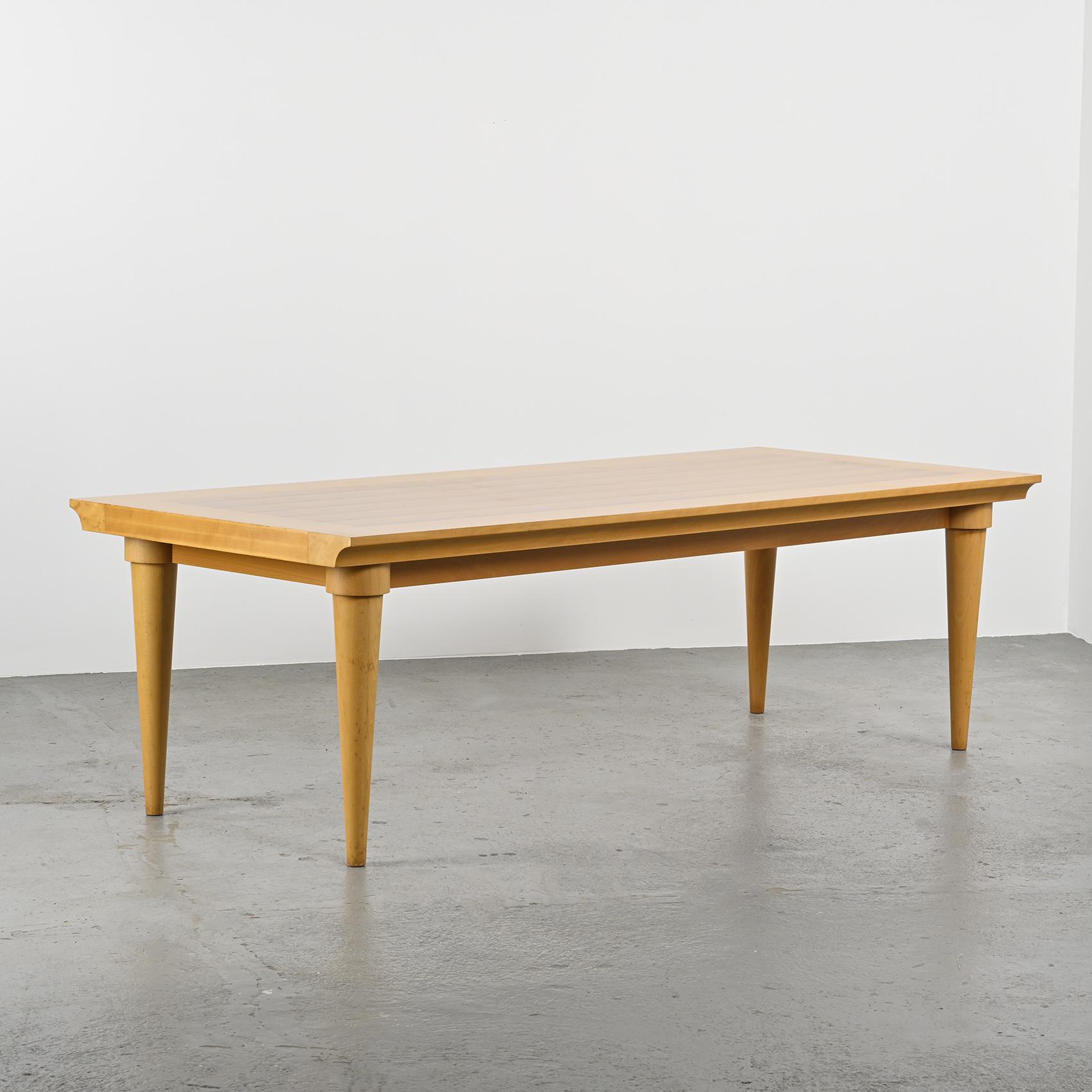 Design Solid Beech Dining Table, Driade circa 1980