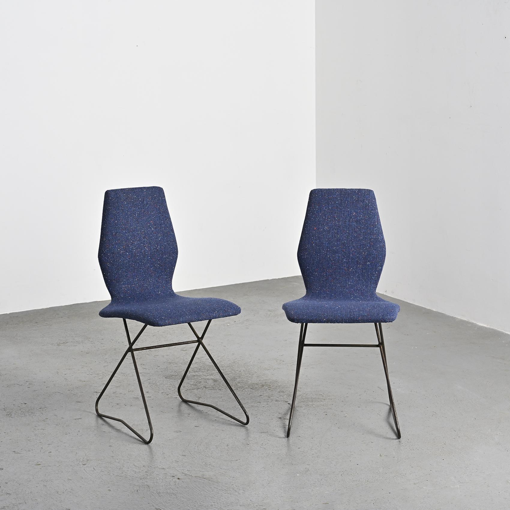 1950s Pair of Dining chairs by Louis Paolozzi