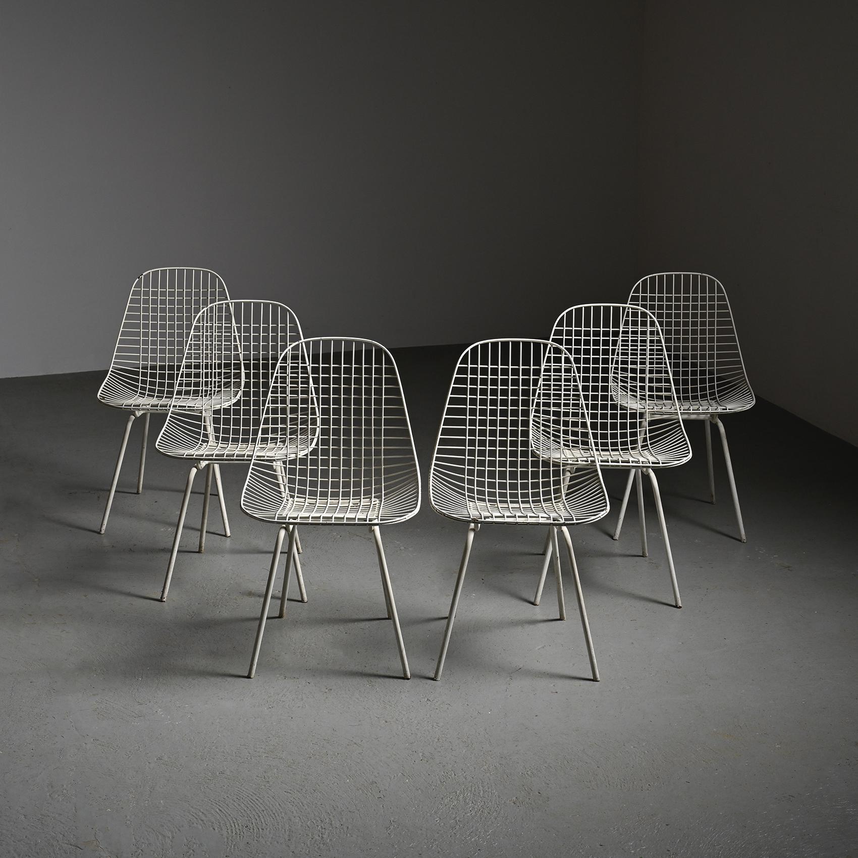 Set of 6 "Bikini" Chairs by Charles & Ray Eames for Herman Miller, 1951