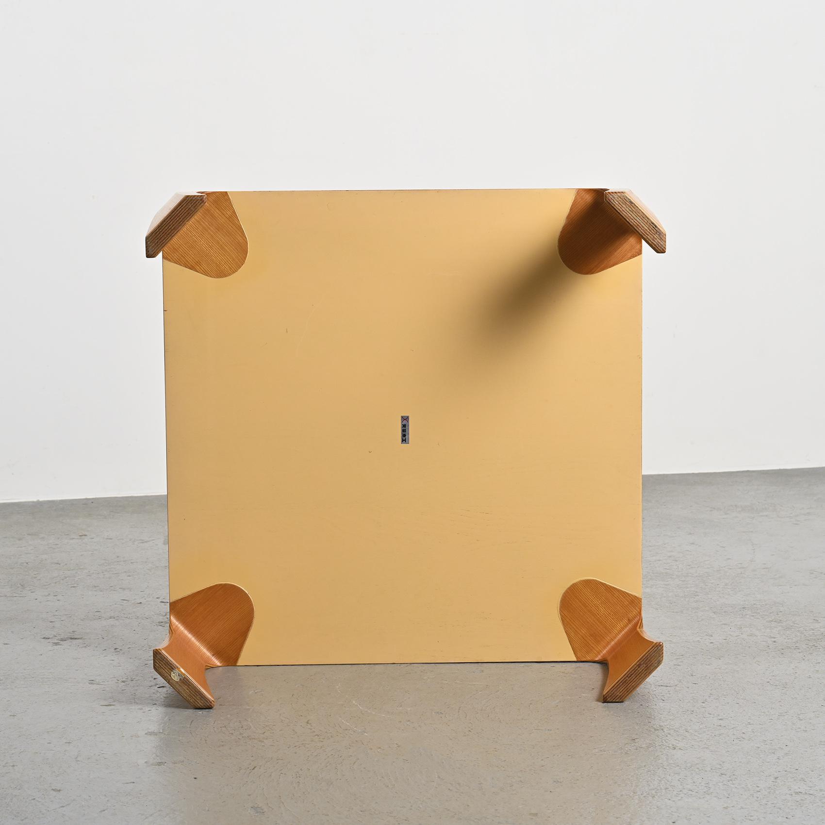 Zataku Square Table by Saburo Inui, Tendo Mokko Japan