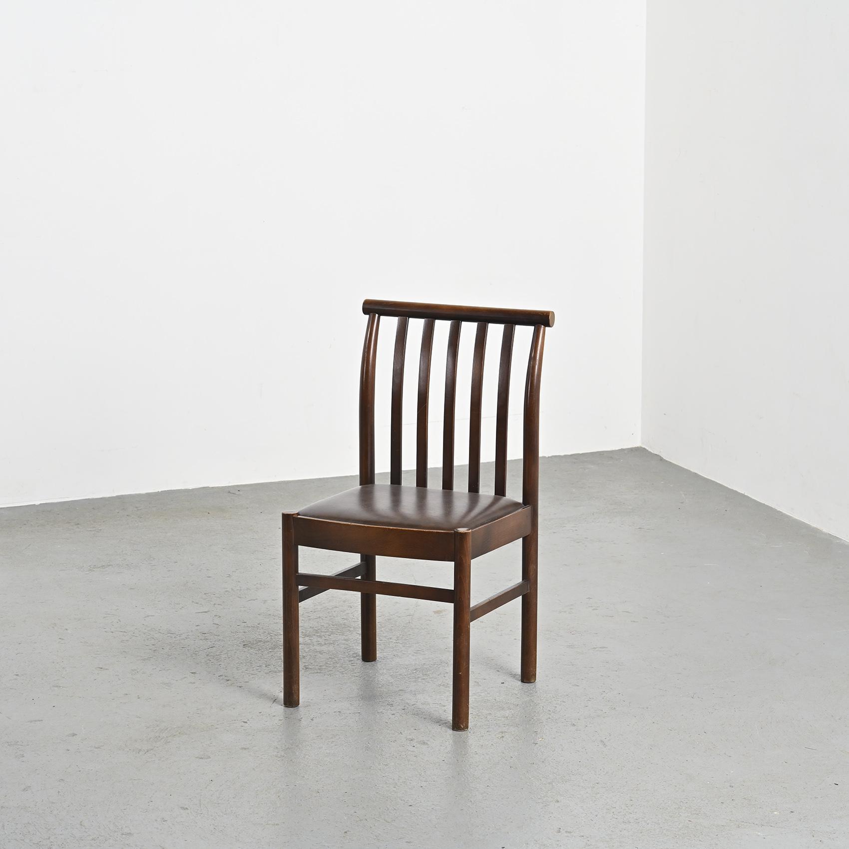 Suite de 4 chaises par Isamu Kenmochi Édition Akita Mokko, Japon 1970