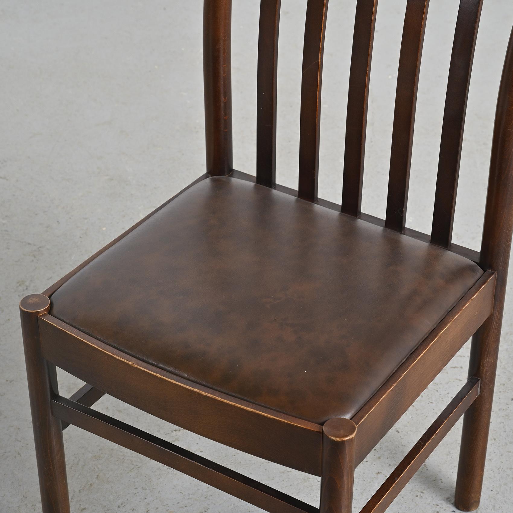 Suite de 4 chaises par Isamu Kenmochi Édition Akita Mokko, Japon 1970