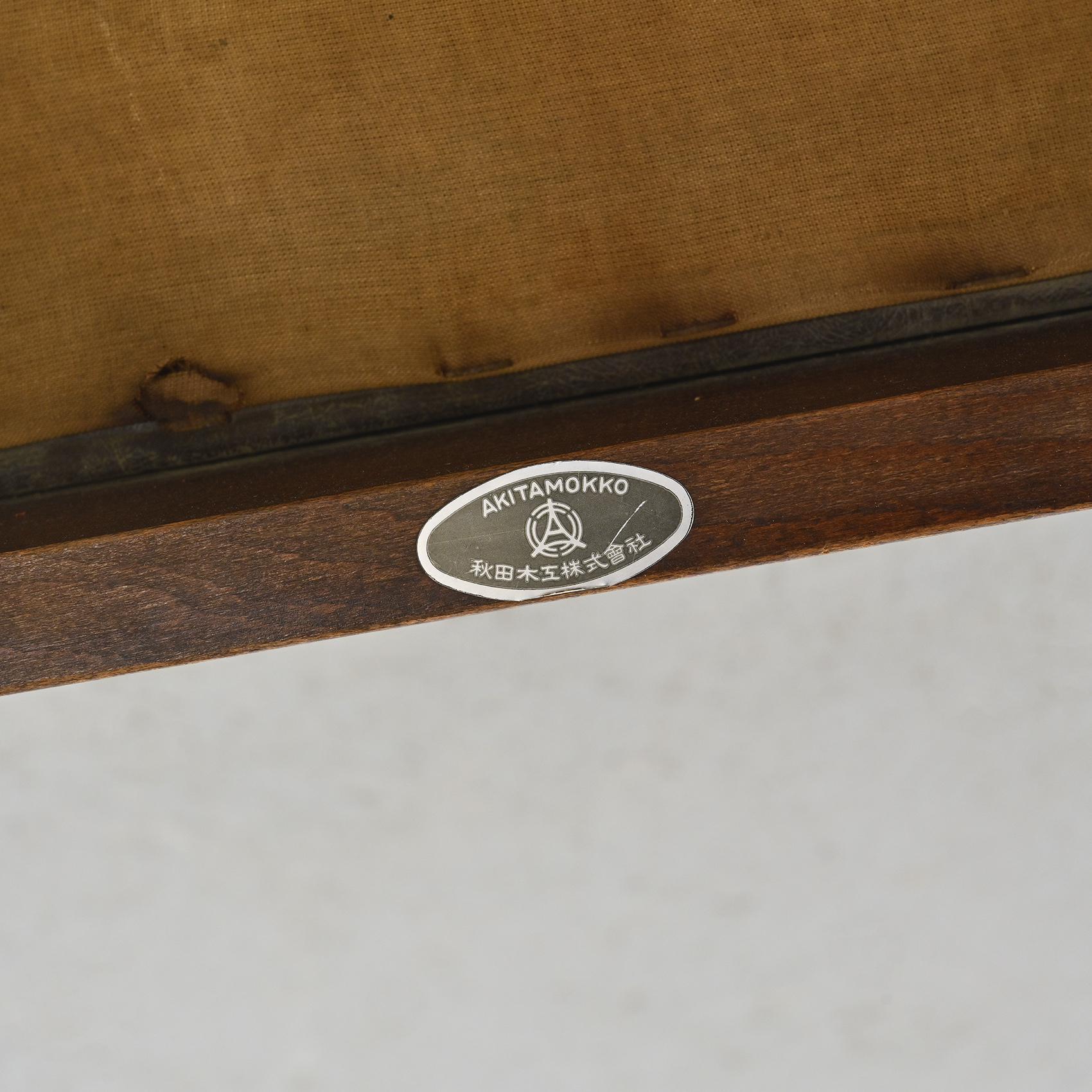 Suite de 4 chaises par Isamu Kenmochi Édition Akita Mokko, Japon 1970