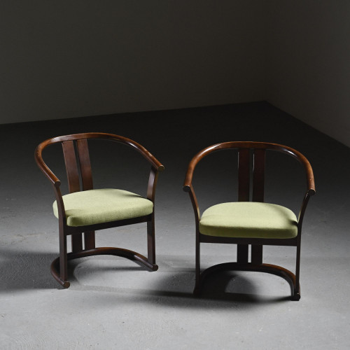 Pair of Beech Armchairs by Isamu Kenmochi, circa 1965