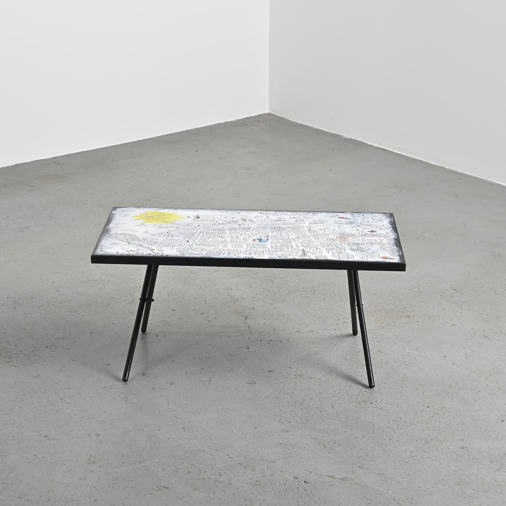 Enamelled coffee table by Bernard Hesling, Sydney, circa 1970