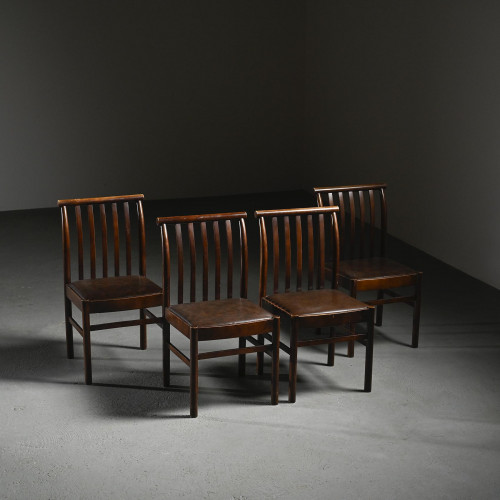 Set of 4 chairs by Isamu Kenmochi, Akita Mokko, Japan 1970