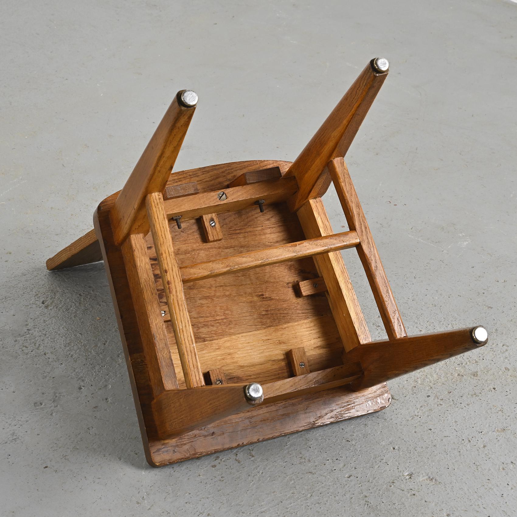 Oak chairs by Henry Jacques Le Même, France ca. 1940, Set of 6