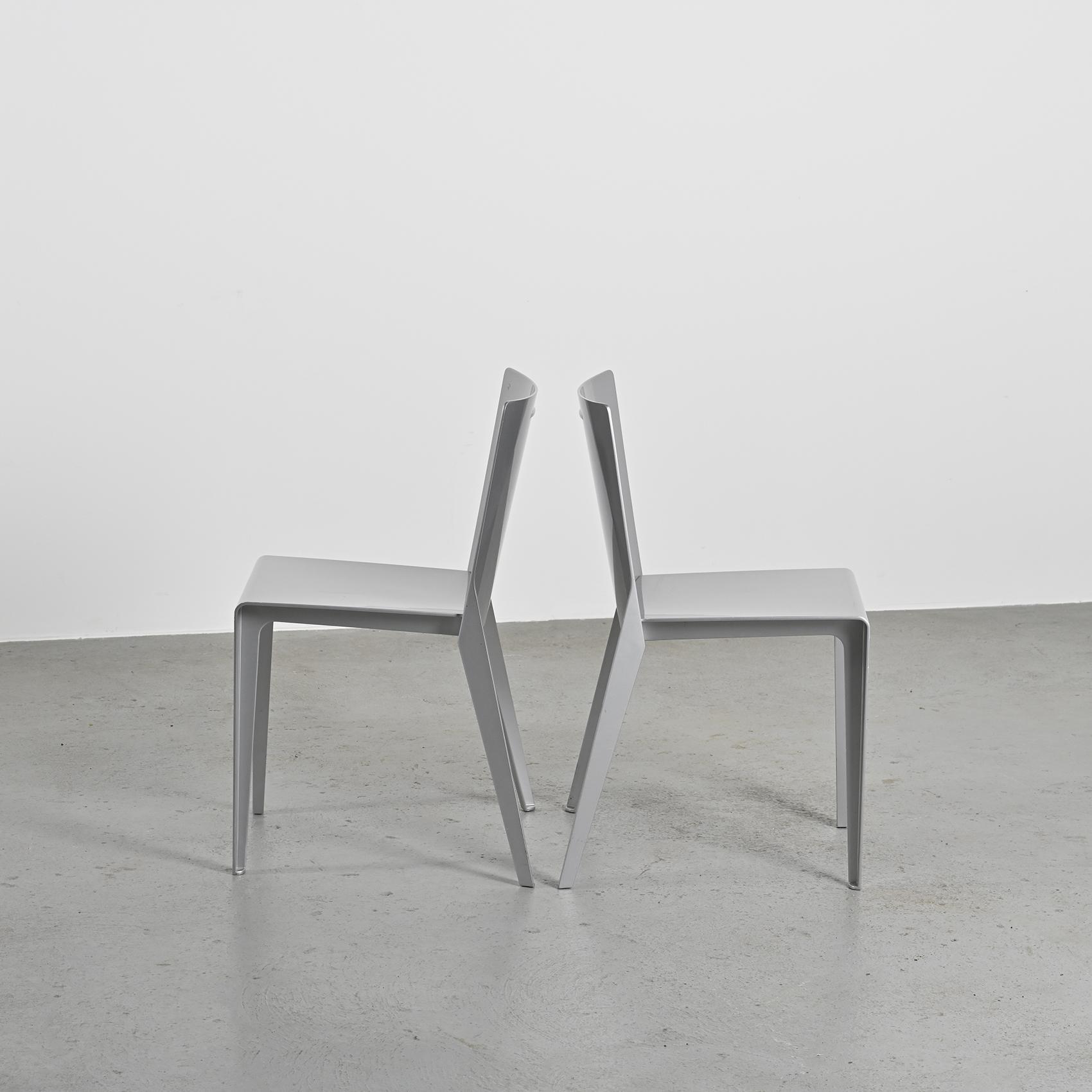 Pair of Alfa chairs by Hannes Wettstein, 2001, Molteni