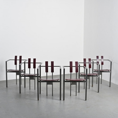 Suite de six chaises Trix par Karl Friedrich Förster pour KFF Design, Allemagne circa 1988