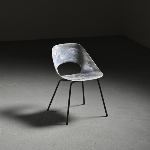 Cast aluminium chair by Pierre Guariche, Steiner edition, circa 1953