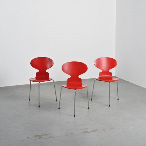 Set of three "Ant" chairs, Arne Jacobsen, 1974