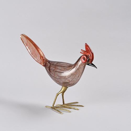 Murano glass rooster by Licio Zanetti, 1970s