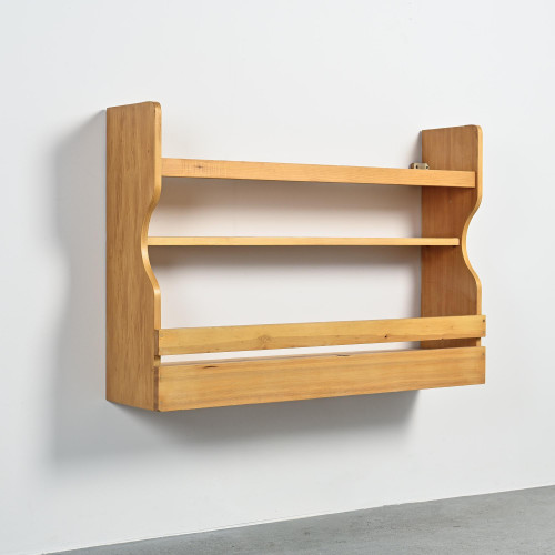Pine wall shelf, Les Arcs 1800, circa 1970