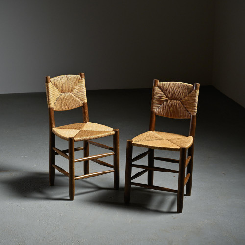 Bauche Chairs by Charlotte Perriand, circa 1950, Set of 2