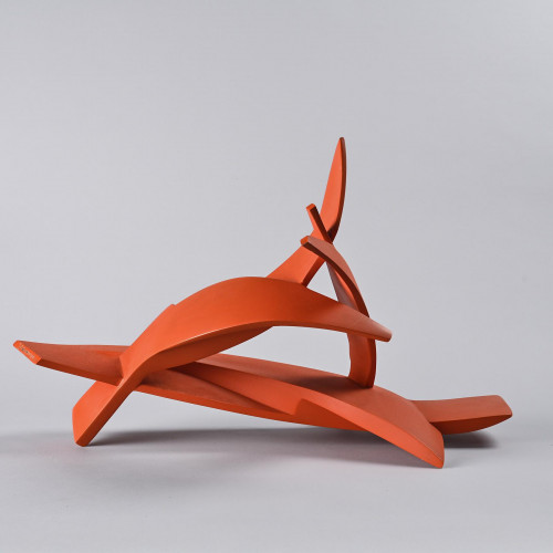 Abstract sculpture by Paolo Schiavocampo, circa 1970