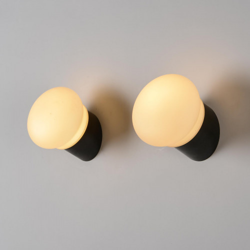 Pair of wall lamps selected by Charlotte Perriand, France, 1970.
