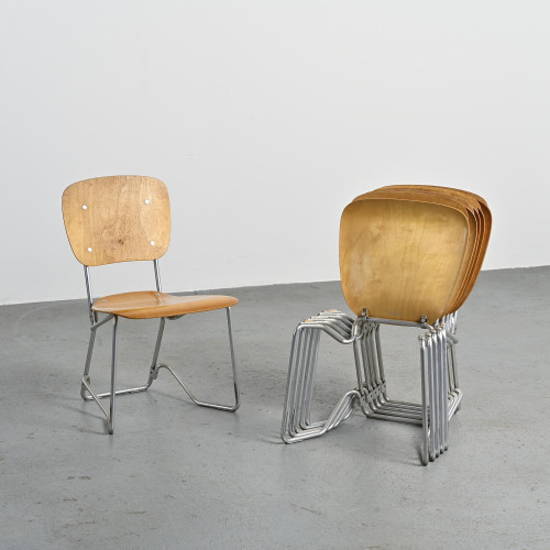 Chairs model Alu-Flex by Armin Wirth, circa 1965