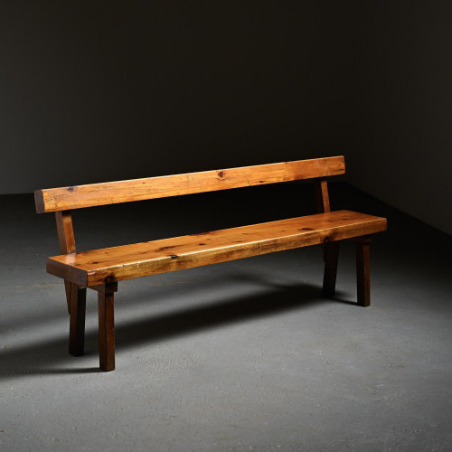 Slide Pine Bench by Christian Durupt, circa 1960