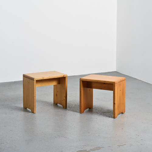 Solid Pine Stools from Les Arcs, France circa 18975.