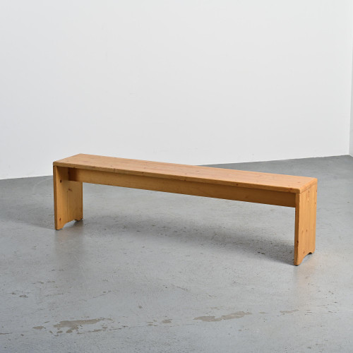 Solide Pine Bench from Les Arcs, France, circa 1969.
