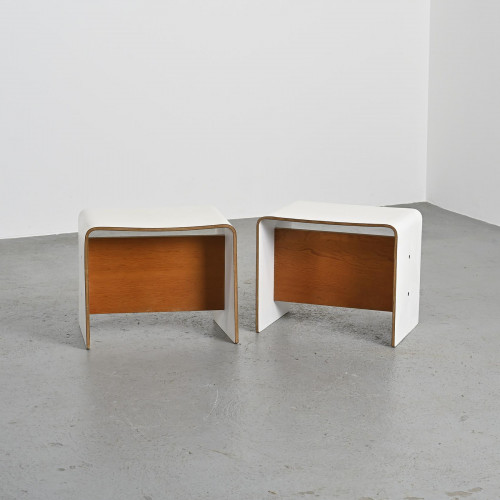 Pierre Guariche, Pair of  Bedside Tables for la Plagne, circa 1968