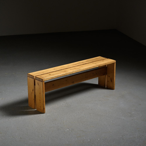 Banc en pin massif, Les Arcs, circa 1973