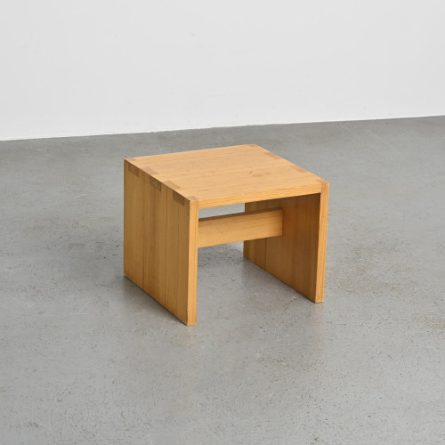Solide Pine side table, Les Arcs, France, circa 1970