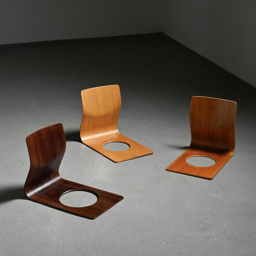 Chaise modèle Zaisu par Kenji Fujimori édition Tendo Mokko, Japon 1963