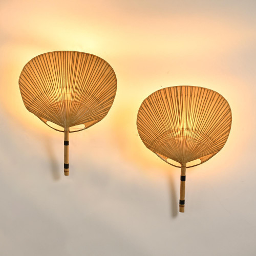 Uchiwa II wall lights, Ingo Maurer, Design M, 1973, Set of 2
