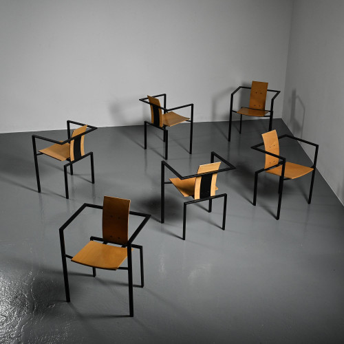 Suite de six chaises Trix par Karl Friedrich Förster pour KFF Design, Allemagne circa 1988