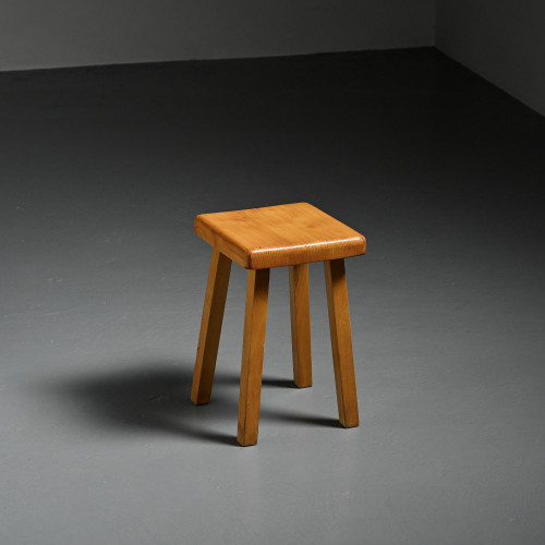 Tabouret vintage par Charlotte Perriand, Les Arcs, France