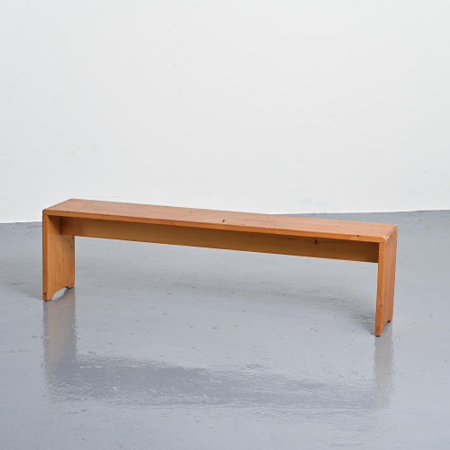 Solid pine bench, France, circa 1975
