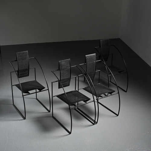 Suite de quatre chaises Mario Botta Quinta pour Alias vers 1985