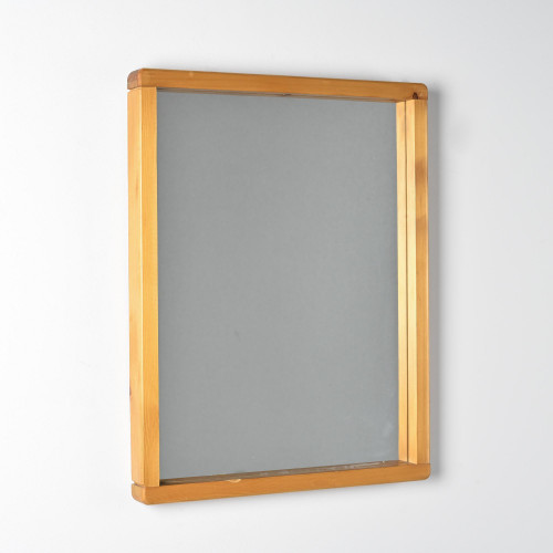Miroir en pin vintage, Les Arcs, 1973