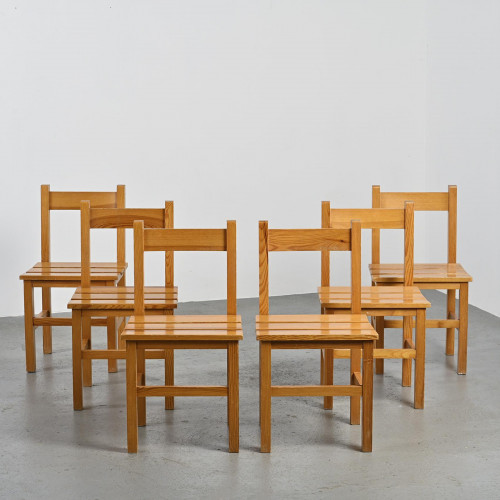 Suite de six chaises Maison Regain, circa 1970