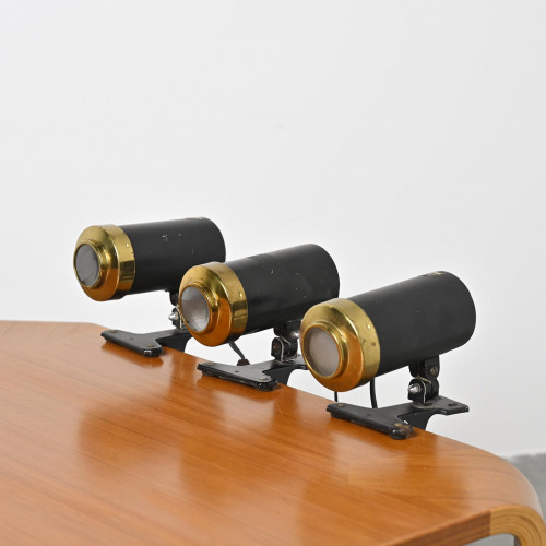 Set of three clip-on lamps, Jacques Biny, circa 1950, Lita edition