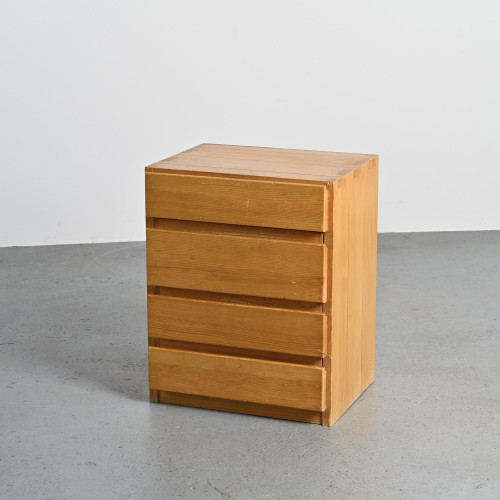 1970s Solid Pine Chest of drawers by Maison Regain, France