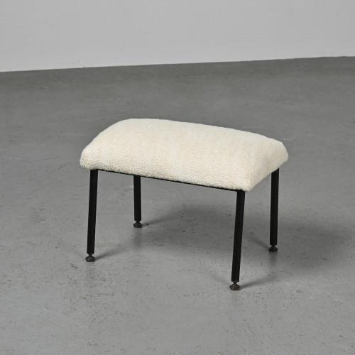 Tubular steel ottoman by Airborne, France, circa 1960