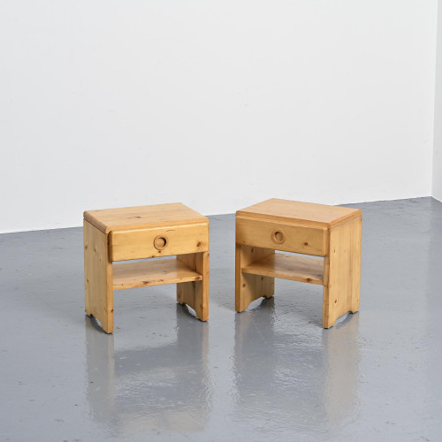 Pair of Solid Pine Bedside Cabinets, circa 1975