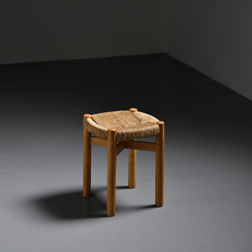 Early Meribel Stool by Charlotte Perriand, circa 1955