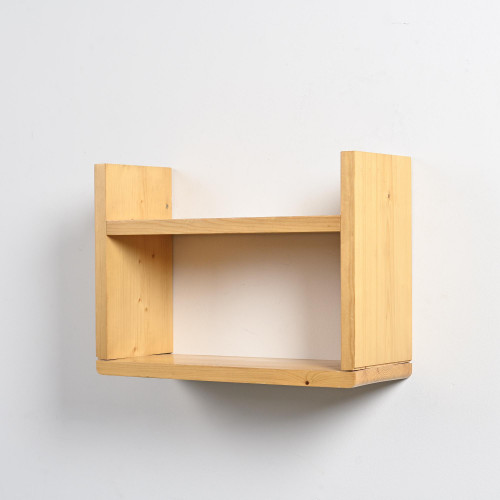 Solid pine shelve, les Arcs France circa 1975