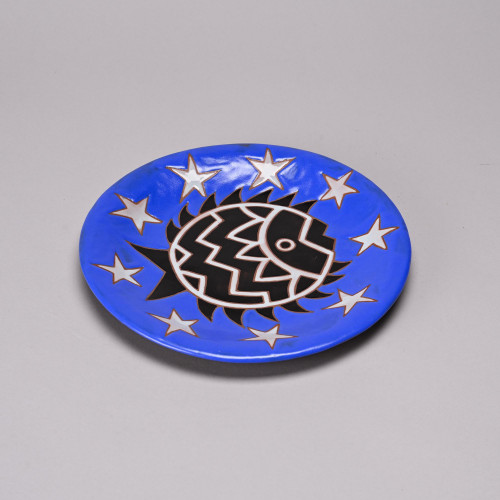 Assiette en céramique, dessin de Jean Picart Le Doux, atelier Saint-Vicens, circa 1950