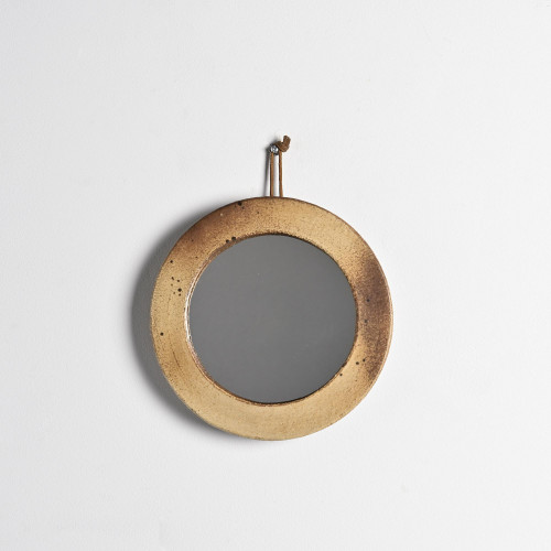 Miroir en grès émaillé, France, circa 1970