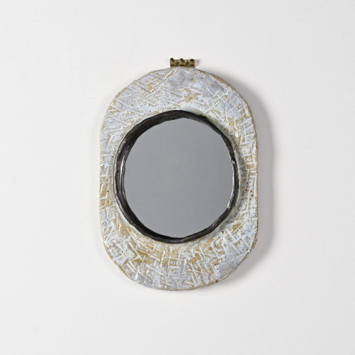Miroir en céramique par Jean-Pierre Viot, France, circa 1970